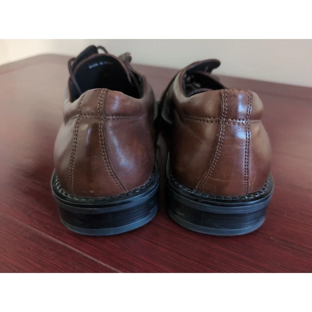 ALFANI Mens oxfords Size 10.5M Dress Shoes Leather Brown Lace-up 32711